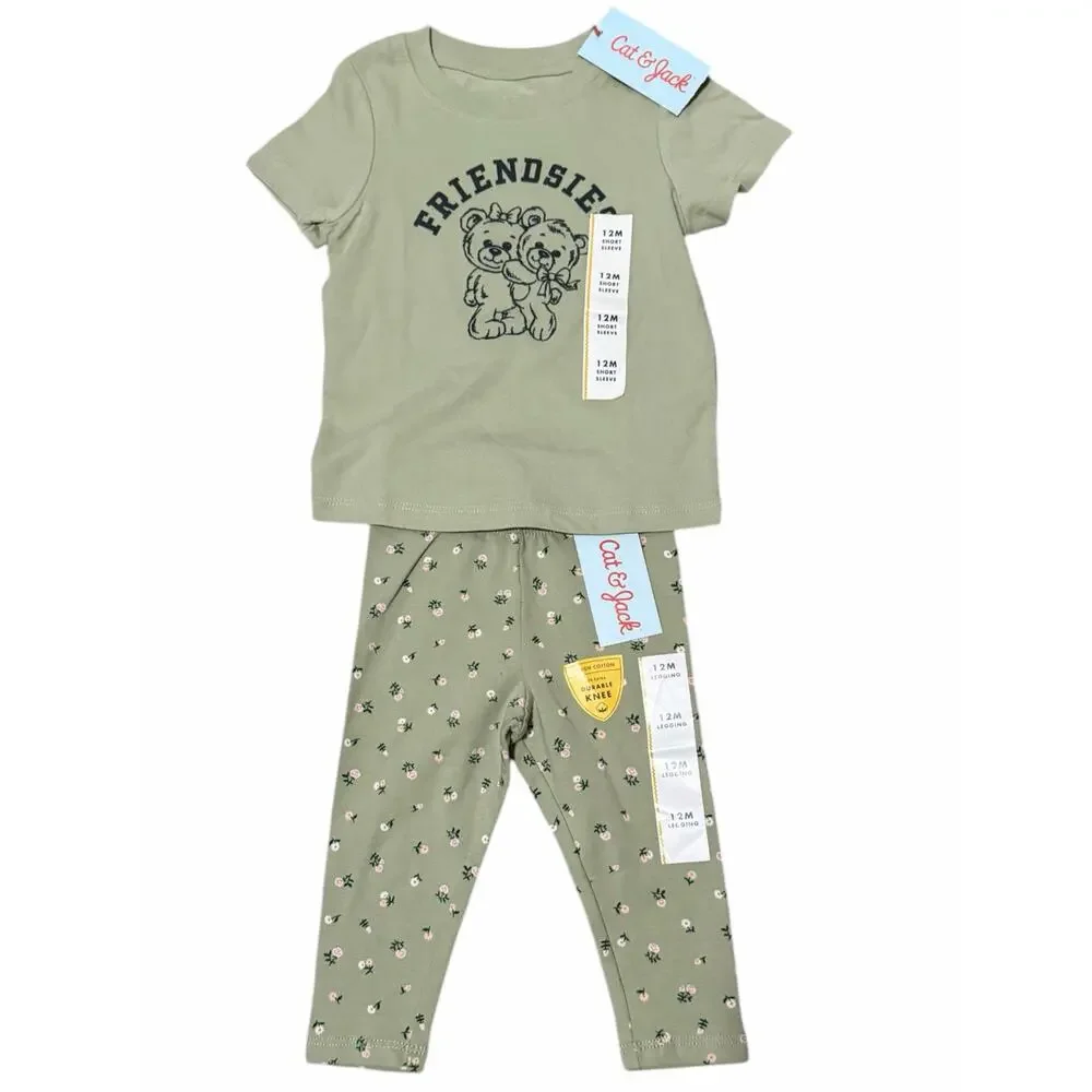 Cat & Jack 2-Piece Outfit Set – 12M (NWT)